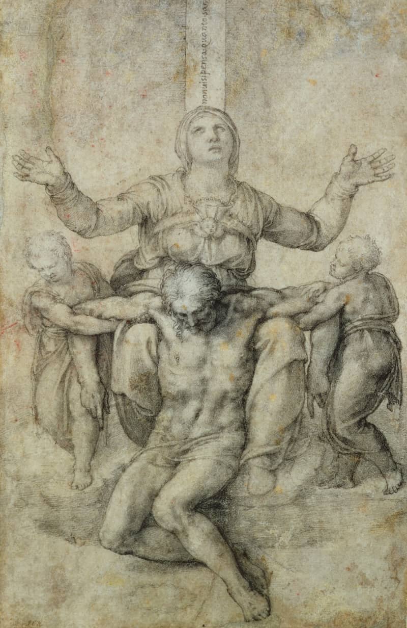 Pieta Drawing by Michelangelo