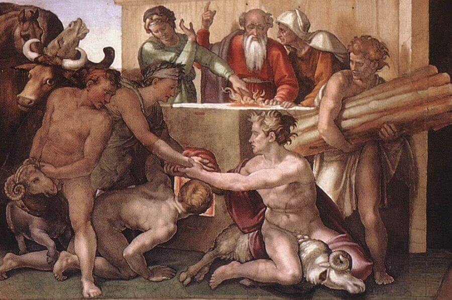 Sacrifice of Noah, by Michelangelo