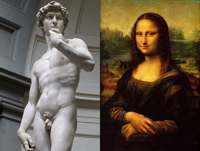 Michelangelo and Leonardo da Vinci