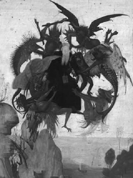 Infrared Photo of The Torment of Saint Anthony by Michelangelo