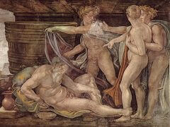 Drunkenness of Noah by Michelangelo