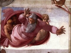 Separation of the Earth from the Waters by Michelangelo
