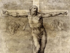 The Crucifixion of Christ Drawing by Michelangelo